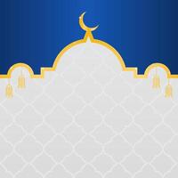 islamico modello vettore sfondo con blu e d'oro colore con alcuni copia spazio per testo adatto per islamico evento come un' Ramadan, eid al fitr, eid al adha, e molti Di Più