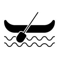 barca con remi mostrando concetto di canottaggio barca vettore