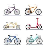 sei biciclette veicoli vettore