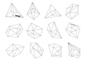 fricchettone di moda geometrico forme. astratto poligonale sfondo. cristallo piace geometrico figure. vettore