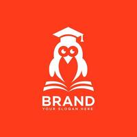 gufo formazione scolastica logo icona marca identità cartello simbolo modello vettore