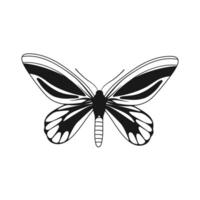 farfalla silhouette. y2k estetico, mano disegnato. vettore grafica nel di moda retrò anni 2000 stile.