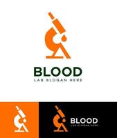sangue laboratorio logo vettore