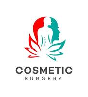 cosmetico chirurgia logo icona marca identità cartello simbolo modello vettore