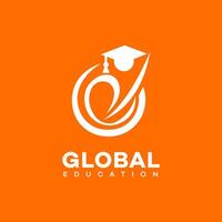 globale formazione scolastica logo icona marca identità cartello simbolo modello vettore