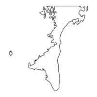 Sud abaco carta geografica, amministrativo divisione di bahamas. vettore illustrazione.