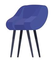 disegno vettoriale isolato sedia blu
