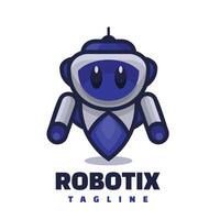 robot personaggio logo portafortuna vettore