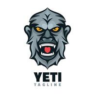 yeti testa personaggio esport logo vettore