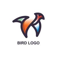 uccello astratto personaggio logo vettore