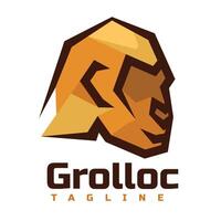 gorilla testa astratto personaggio logo vettore