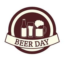 rappresentazione della giornata internazionale della birra vettore