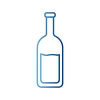 disegno vettoriale icona stile sfumato bottiglia di vino