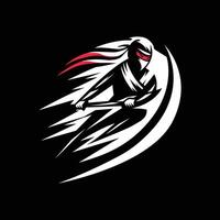 ninja gioco logo gli sport logo design per giocatori illustrazione vettore