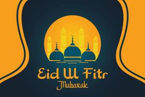 eid ul Fitr mubarak sociale media design vettore