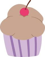 cupcake muffin al cioccolato con ciliegia, cupcake pasticceria dessert grafica vettoriale gratis