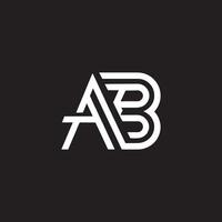 il primo astratto digitale alfabeto 'ab' lettera logo. minimalista carattere tipografico, creativo urbano moderno futuristico font, e astratto. vettore illustrazione