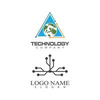 illustrazione vettoriale del modello di logo della tecnologia