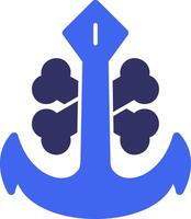 marinaio-s tatuaggio solido Due colore icona vettore