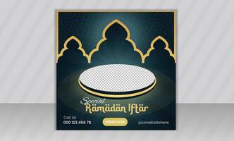 Ramadan kareem di moda modificabile professionale sociale media inviare modello design per ristorante cibo, inviare bandiera per pubblicità e promozione, ragnatela bandiera Annunci manifesto vettore