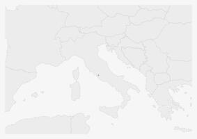 carta geografica di Europa con evidenziato Vaticano città carta geografica vettore