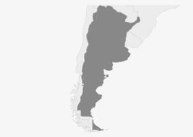 carta geografica di America con evidenziato argentina carta geografica vettore