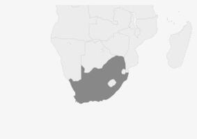 carta geografica di Africa con evidenziato Sud Africa carta geografica vettore