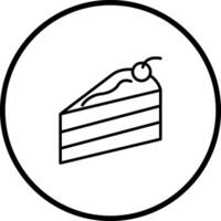 torta fetta vettore icona