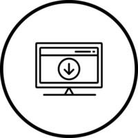 Scarica pagina web vettore icona