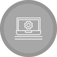 il computer portatile ambientazione vettore icona