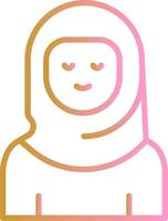 islamico donna vettore icona