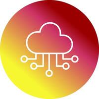 icona del vettore di cloud computing