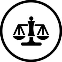 giustizia scala vettore icona