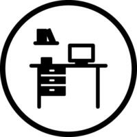 ufficio scrivania vettore icona