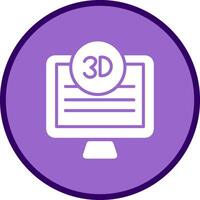 3d qualità schermo vettore icona