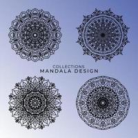 collezioni motivo circolare a forma di mandala per henné, mehndi, tatuaggi, decorazioni. decorazione decorativa in stile etnico orientale. pagina del libro da colorare. vettore