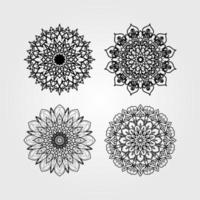 collezione concetto decorativo astratto mandala illustrazione vettore