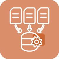 icona del vettore di elaborazione dati