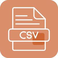 csv vettore icona