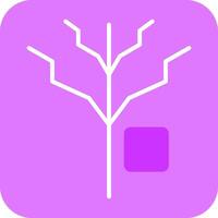 albero con no le foglie vettore icona