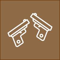 Due pistole vettore icona