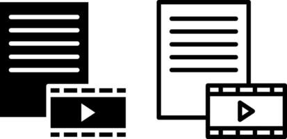 film copione icona, cartello, o simbolo nel glifo e linea stile isolato su trasparente sfondo. vettore illustrazione