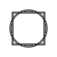 cerchio e piazza composizione, piatto e tessitura stile, può uso per logo grammo, copia spazio, telaio opera, decorazione, ornato, o grafico design elemento. vettore illustrazione