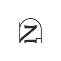 iniziali lettere logo zn, nz, z e n vettore