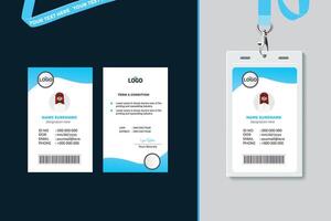 semplice e pulito id carta design modello vettore