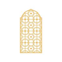 Arabo ornamentale finestre. islamico arco, Arabo ornamentale tradizionale musulmano vettore illustrazione design. decorativo arabo finestra con arabesco ornamentale modelli, islamico cancello indiano porta.