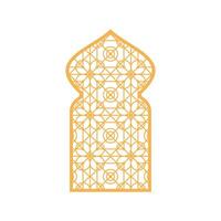 Arabo ornamentale finestre. islamico arco, Arabo ornamentale tradizionale musulmano vettore illustrazione design. decorativo arabo finestra con arabesco ornamentale modelli, islamico cancello indiano porta.