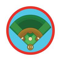 illustrazione di baseball campo vettore