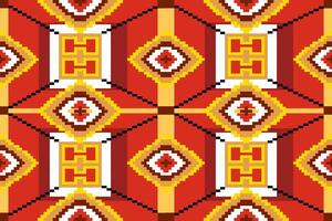 geometrico modello design rosso arancia giallo design per Stampa tessile tappeto vettore