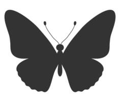 farfalla nero silhouette. forma di farfalla Ali, davanti Visualizza, tatuaggio modello. semplice insetto icona, vettore illustrazione